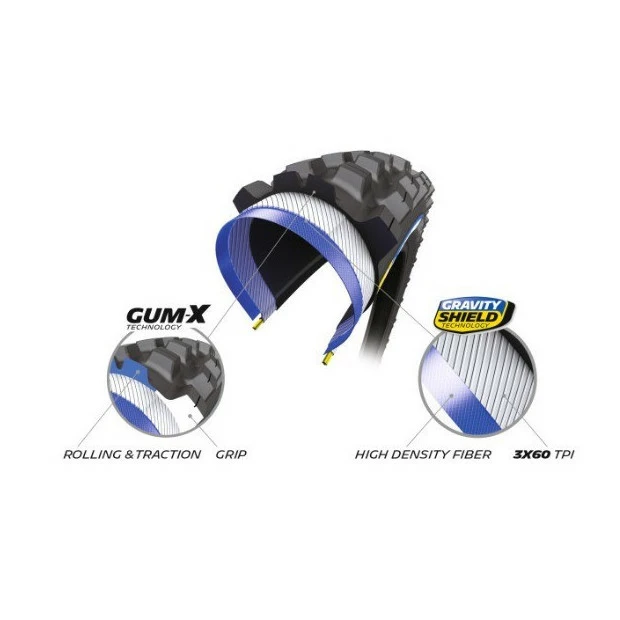 Pneu VTT Michelin Wild AM² Competition Line Tubeless Ready 27,5x2,40" (61-584) Noir – Image 2